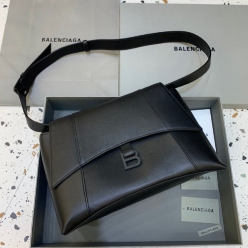 Balenciaga Downtown all black shoulder bag