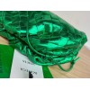 Bottega Veneta BV mini pouch green metallised leather bag