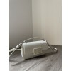 Fendi Baguette white patent leather phone pouch