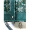 Goyard bucket green leather bag