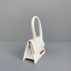 Jacquemus mini tote bag white leather 12cm