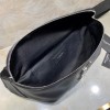 YSL Black Monogram Logo Fanny Pack/Belt Bag with silver hardware