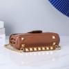 Valentino Garavani Stud Sign brown leather bag