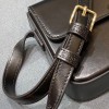 Celine Triomphe Shoulder Bag Shiny Calfskin Black