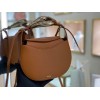 Chloe kiss purse in small grain calfskin brown