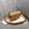 Fendi Baguette beige leather bag 26cm