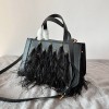 Valentino Vlogo Small leather with feathers bag