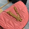 Versace V belt pink leather bag