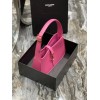 YSL LE 5 À 7 HOBO BAG IN PINK SMOOTH LEATHER