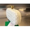 Bottega Veneta White Knot Foulard Intrecciato Clutch