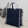 Fendi tote small dark denim bag