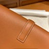 Hermes Brown Swift Jige Elan Clutch