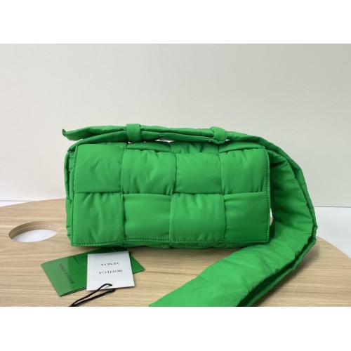 Bottega Veneta Cassette Intrecciato-nylongreen cross bag