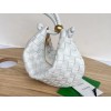 Bottega Veneta Turn Medium White Intrecciato Leather Bag