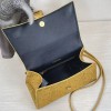 Balenciaga Hourglass S Rhinestone Yellow Bag