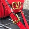 Valen Garavani Small Rock-stud Alcove Red Leather Bag