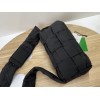 Bottega Veneta Cassette Intrecciato-nylon black cross bag