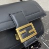 Fendi Baguette chain black leather bag 27cm 8BR783