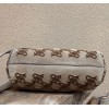 Fendi first FF logo velvet large bag
