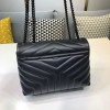 YSL MONOGRAM LOULOU SMALL SIZE ALL BLACK