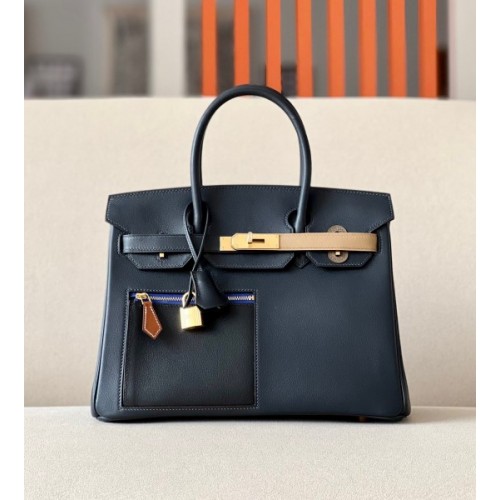 Hermes Birkin Swift Black Pocket 30 Bag