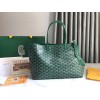 Goyard Tote Chien Gris Pet Green Leather Bag