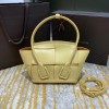 Bottega Veneta Arco Mini Yellow Leather Tote Bag