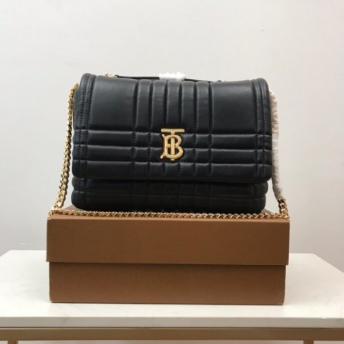 Burberry quilted black leather shoulder bag