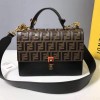 Fendi Kan I Shoulder Bag FF Black/Brown