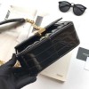 YSL VICKY SHOULDER BAG BLACK 20.5cm