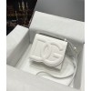 DG calfskin logo white crossbody bag