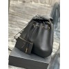 YSL Paris VII Hobo Black Leather Bag