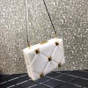 Valentino Garavani rockstud alcove white leather shoulder box bag