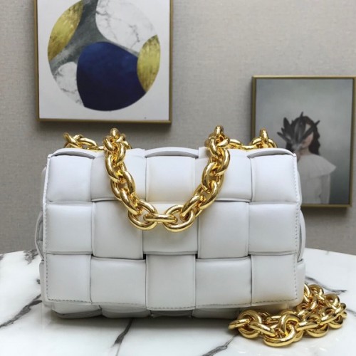 Bottega Veneta The Chain Cassette White Bag