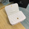 Versace Virtus Quilted Napa Evening Bag - White