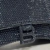 Balenciaga Hourglass S Rhinestone Black Bag