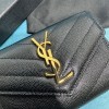YSL Cassandre black gold small envelope wallet