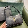 YSL LE 5 À 7 HOBO BAG IN CROCODILE-EMBOSSED SHINY LEATHER