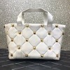 Valentino Garavani Stud Tote Bag in White