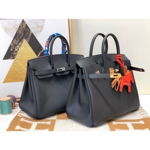 Hermes Birkin Black Epsom Leather 35cm (Silver/ Gold Hardware) Bag