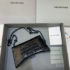 Balenciaga Hourglass Chain All Black Wallet