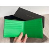 Bottega Veneta woven black green leather wallet