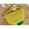 Bottega Veneta Turn Medium Yellow Intrecciato Leather Bag