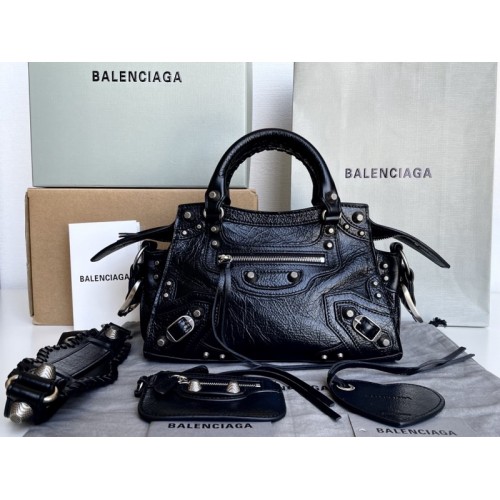 Balenciaga black cagole XS handle bag