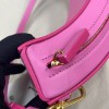 Jacquemus pink leather shoulder bag