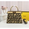 Fendi Peekaboo Iseeyou yellow tote bag