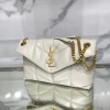 YSL White Puffer Bag Golden Hardware Medium 29cm