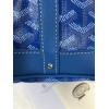 Goyard bucket blue leather bag