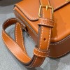 Celine Triomphe Shoulder Bag Shiny Calfskin Brown