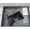Balenciaga Hourglass Chain Black Wallet